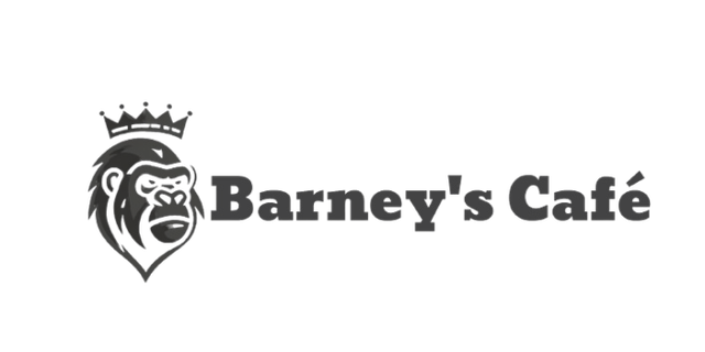 Barney's Café, crowned gorilla logo